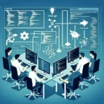 "Imagen ilustrativa sobre el control de versiones con Git y GitHub, mostrando un gráfico de flujo de trabajo que resalta las mejores prácticas para desarrolladores en la gestión de código."