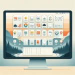 "Escritorio de Windows ordenado y limpio con iconos organizados, fondo claro y aplicaciones abiertas, ilustrando consejos para mantener un ambiente de trabajo eficiente."